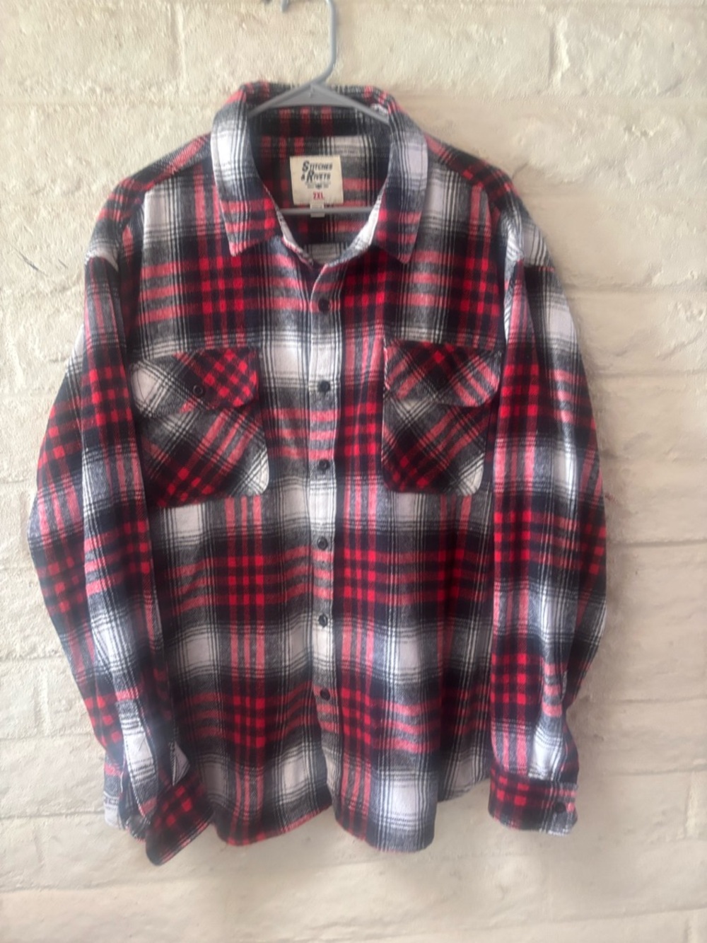 Stitches and Rivets Thick Flannel Shirt-2XL